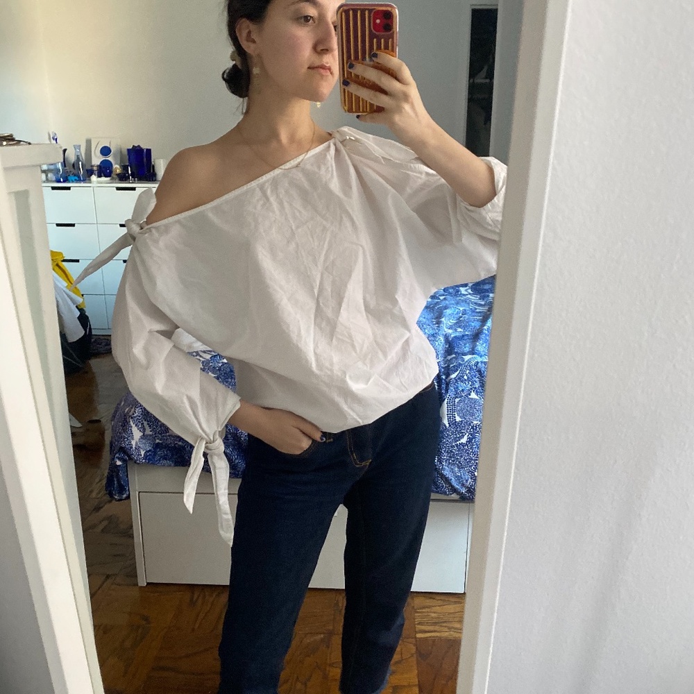Joie Cold Shoulder Tie Top